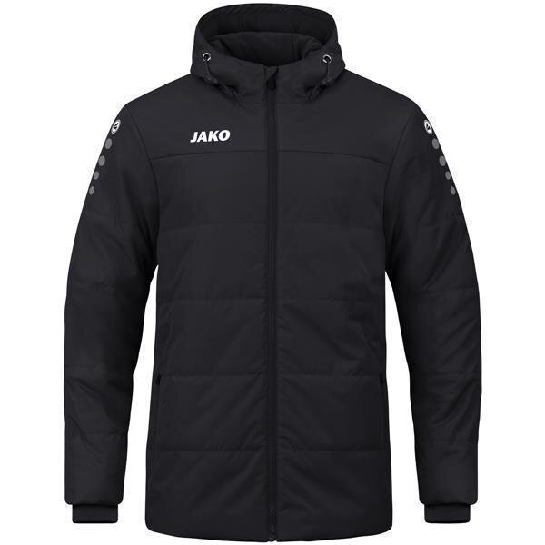 JAKO Coachjacke Team mit Kapuze L Schwarz