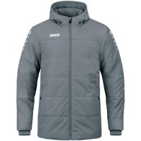 JAKO Coachjacke Team mit Kapuze 164 Steingrau