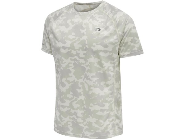 Hummel MEN RUNNING T-SHIRT S/S OYSTER MUSHROOM AOP S