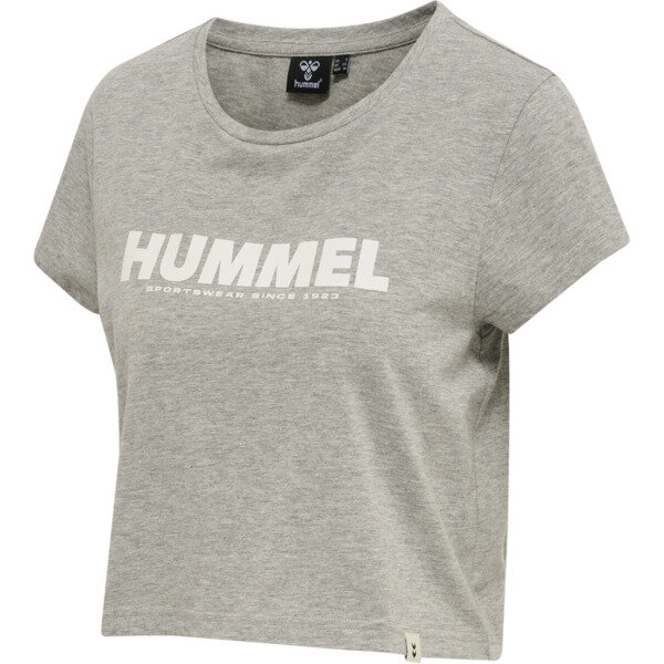 Hummel hmlLEGACY WOMAN CROPPED T-SHIRT GREY MELANGE XL