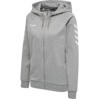 Hummel HMLGO COTTON ZIP HOODIE WOMAN - GREY MELANGE - 2XL
