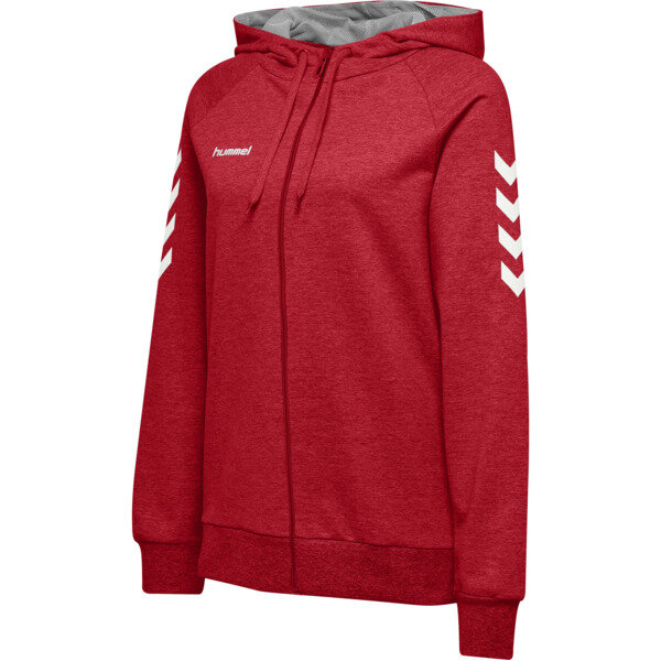Hummel HMLGO COTTON ZIP HOODIE WOMAN - TRUE RED - L