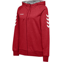 Hummel HMLGO COTTON ZIP HOODIE WOMAN - TRUE RED - S