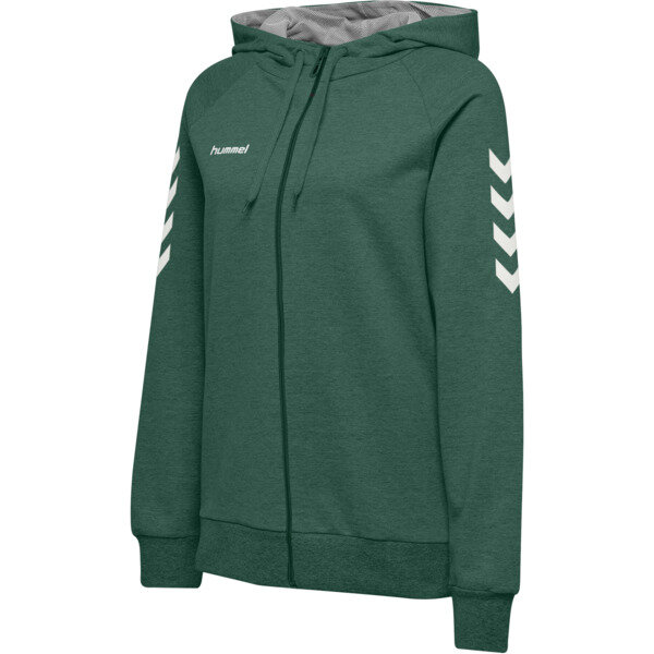 Hummel HMLGO COTTON ZIP HOODIE WOMAN - EVERGREEN - L
