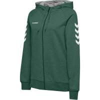 Hummel HMLGO COTTON ZIP HOODIE WOMAN - EVERGREEN - XL