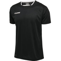 Hummel hmlAUTHENTIC KIDS POLY JERSEY S/S - BLACK/WHITE - 164