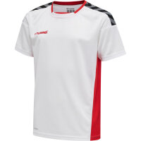 Hummel hmlAUTHENTIC KIDS POLY JERSEY S/S - WHITE/TRUE RED - 152
