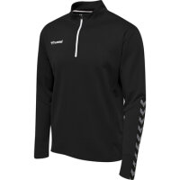 Hummel hmlAUTHENTIC HALF ZIP SWEATSHIRT - BLACK/ASPHALT - S
