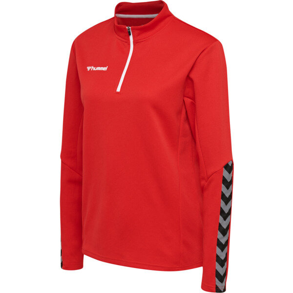 Hummel hmlAUTHENTIC HALF ZIP SWEATSHIRT WOMAN - TRUE RED - S