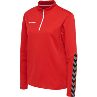 Hummel hmlAUTHENTIC HALF ZIP SWEATSHIRT WOMAN - TRUE RED - XL