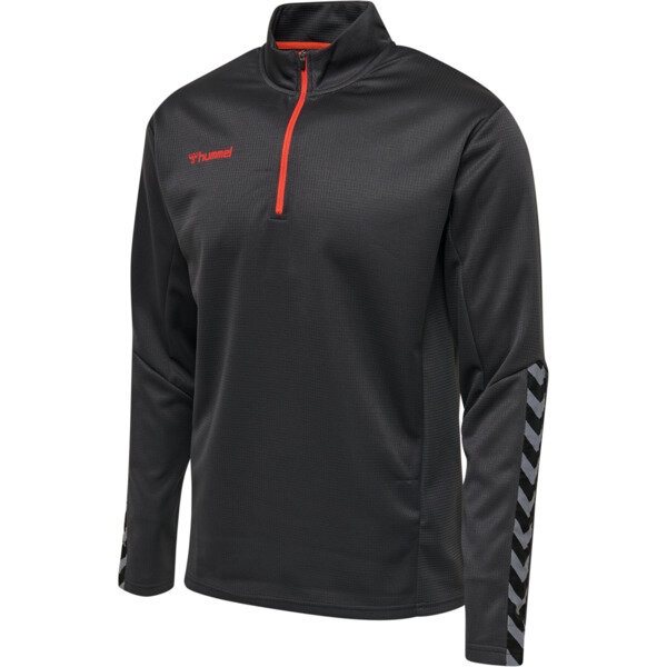 Hummel hmlAUTHENTIC HALF ZIP SWEATSHIRT - ASPHALT - 3XL
