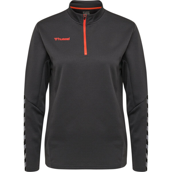 Hummel hmlAUTHENTIC HALF ZIP SWEATSHIRT WOMAN - ASPHALT - L