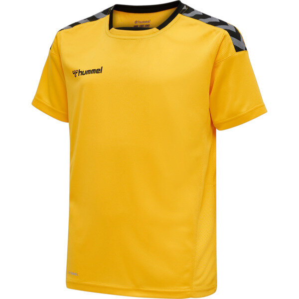 Hummel hmlAUTHENTIC KIDS POLY JERSEY S/S - SPORTS YELLOW/BLACK - 116