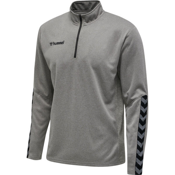 Hummel hmlAUTHENTIC HALF ZIP SWEATSHIRT - GREY MELANGE - XL