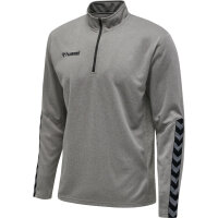 Hummel hmlAUTHENTIC HALF ZIP SWEATSHIRT - GREY MELANGE - XL