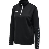 Hummel hmlAUTHENTIC HALF ZIP SWEATSHIRT WOMAN - BLACK/WHITE - 2XL
