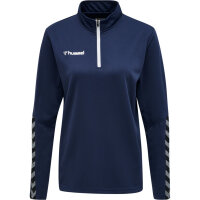 Hummel hmlAUTHENTIC HALF ZIP SWEATSHIRT WOMAN - MARINE - XS