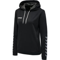 Hummel hmlAUTHENTIC POLY HOODIE WOMAN - BLACK/WHITE - 2XL