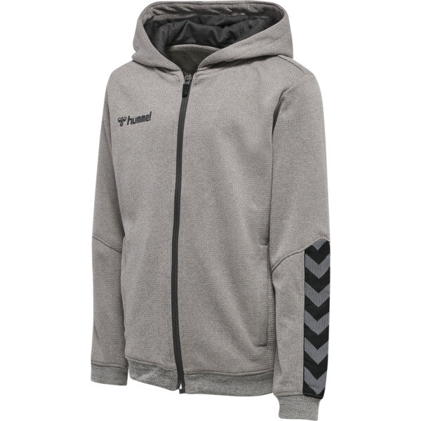 Hummel hmlAUTHENTIC KIDS POLY ZIP HOODIE - GREY MELANGE - 116