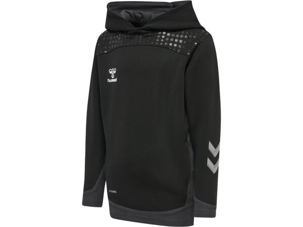 hmlLEAD POLY HOODIE KIDS - BLACK - 152