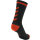 Hummel ELITE INDOOR SOCK LOW - BLACK/RED - 31/34
