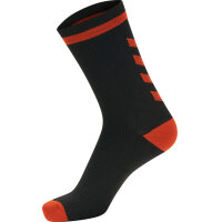Hummel ELITE INDOOR SOCK LOW - BLACK/RED - 39/42