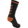 Hummel ELITE INDOOR SOCK LOW - BLACK/ORANGE TIGER - 27/30