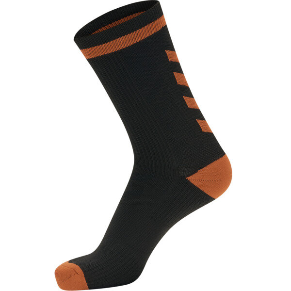 Hummel ELITE INDOOR SOCK LOW - BLACK/ORANGE TIGER - 35/38