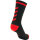 Hummel ELITE INDOOR SOCK LOW - BLACK/DIVA PINK - 46/48
