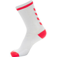 Hummel ELITE INDOOR SOCK LOW - WHITE/DIVA PINK - 31/34