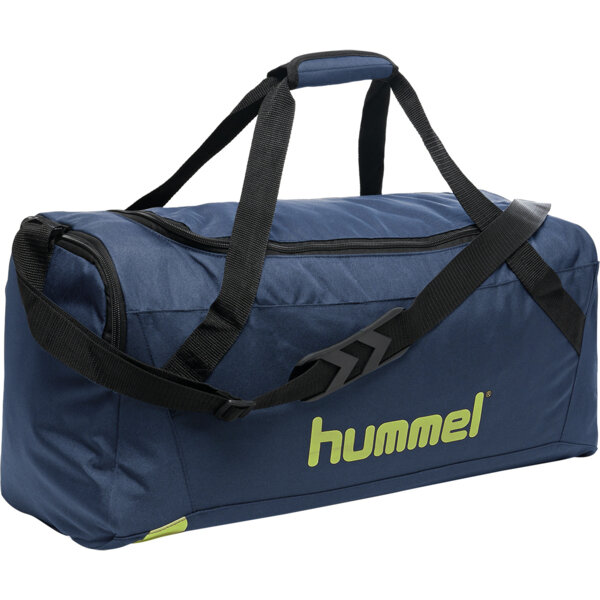 Hummel CORE SPORTS BAG - DARK DENIM/LIME PUNCH - L