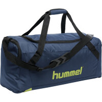 Hummel CORE SPORTS BAG - DARK DENIM/LIME PUNCH - L