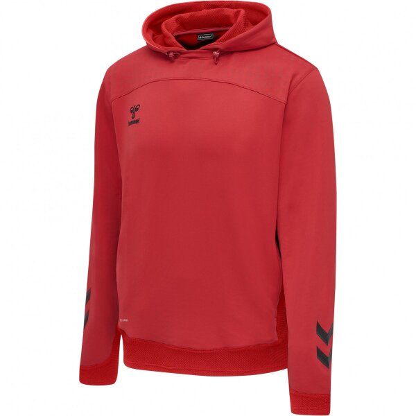 hmlLEAD POLY HOODIE KIDS - TRUE RED - 152