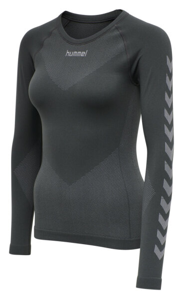 HUMMEL FIRST SEAMLESS JERSEY L/S WOMAN DARK GREY/LIGHT GREY XL-2XL