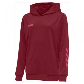 Hummel hmlPROMO POLY HOODIE - BIKING RED/RASPBERRY SORBET - L