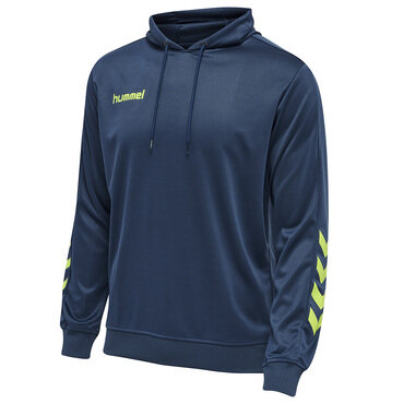Hummel hmlPROMO POLY HOODIE - DARK DENIM/LIME PUNCH - L