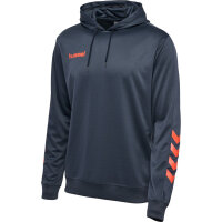 Hummel hmlPROMO POLY HOODIE - OMBRE BLUE/NASTURTIUM - XL