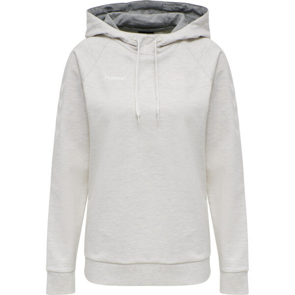 Hummel HMLGO COTTON HOODIE WOMAN - EGRET MELANGE - L