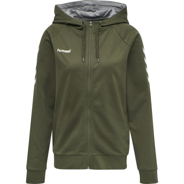 Hummel HMLGO COTTON ZIP HOODIE WOMAN - GRAPE LEAF - M