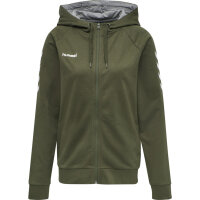 Hummel HMLGO COTTON ZIP HOODIE WOMAN - GRAPE LEAF - M