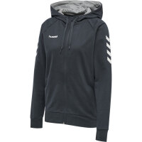 Hummel HMLGO COTTON ZIP HOODIE WOMAN - EGRET MELANGE - XS