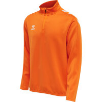 Hummel hmlCORE XK HALF ZIP POLY SWEAT - ORANGE TIGER - S