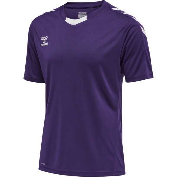 Hummel hmlCORE XK POLY JERSEY S/S - ACAI/WHITE - S