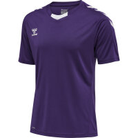 Hummel hmlCORE XK POLY JERSEY S/S - ACAI/WHITE - S