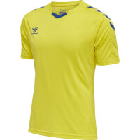 Hummel hmlCORE XK POLY JERSEY S/S - BLAZING YELLOW/TRUE BLUE - 2XL