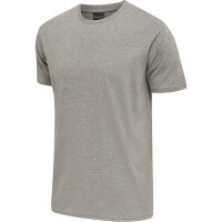 Hummel hmlRED BASIC T-SHIRT S/S - GREY MELANGE - 2XL