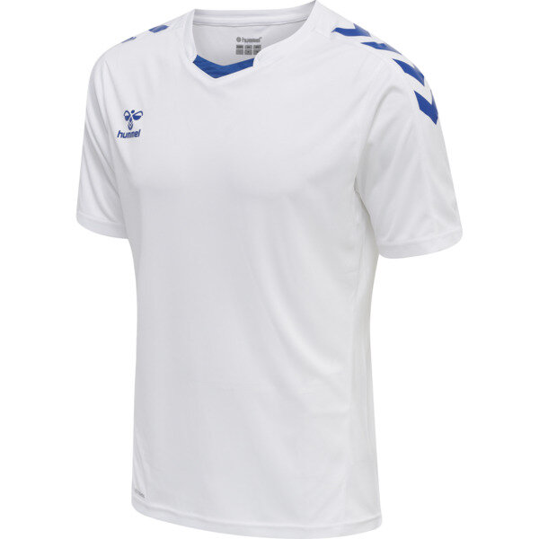 Hummel hmlCORE XK POLY JERSEY S/S - WHITE/TRUE BLUE - 4XL