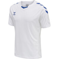 Hummel hmlCORE XK POLY JERSEY S/S - WHITE/TRUE BLUE - M