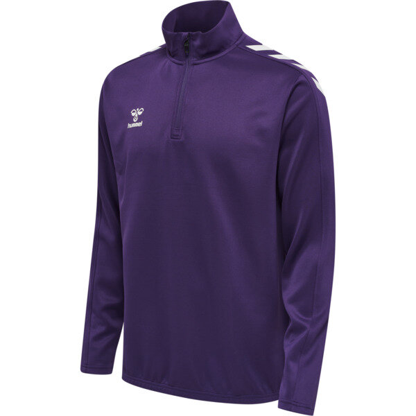 Hummel hmlCORE XK HALF ZIP POLY SWEAT - ACAI/WHITE - XL