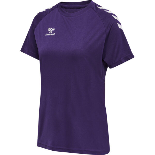 Hummel hmlCORE XK CORE POLY T-SHIRT S/S WOMAN - ACAI/WHITE - 2XL